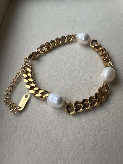 Guld perle armbånd