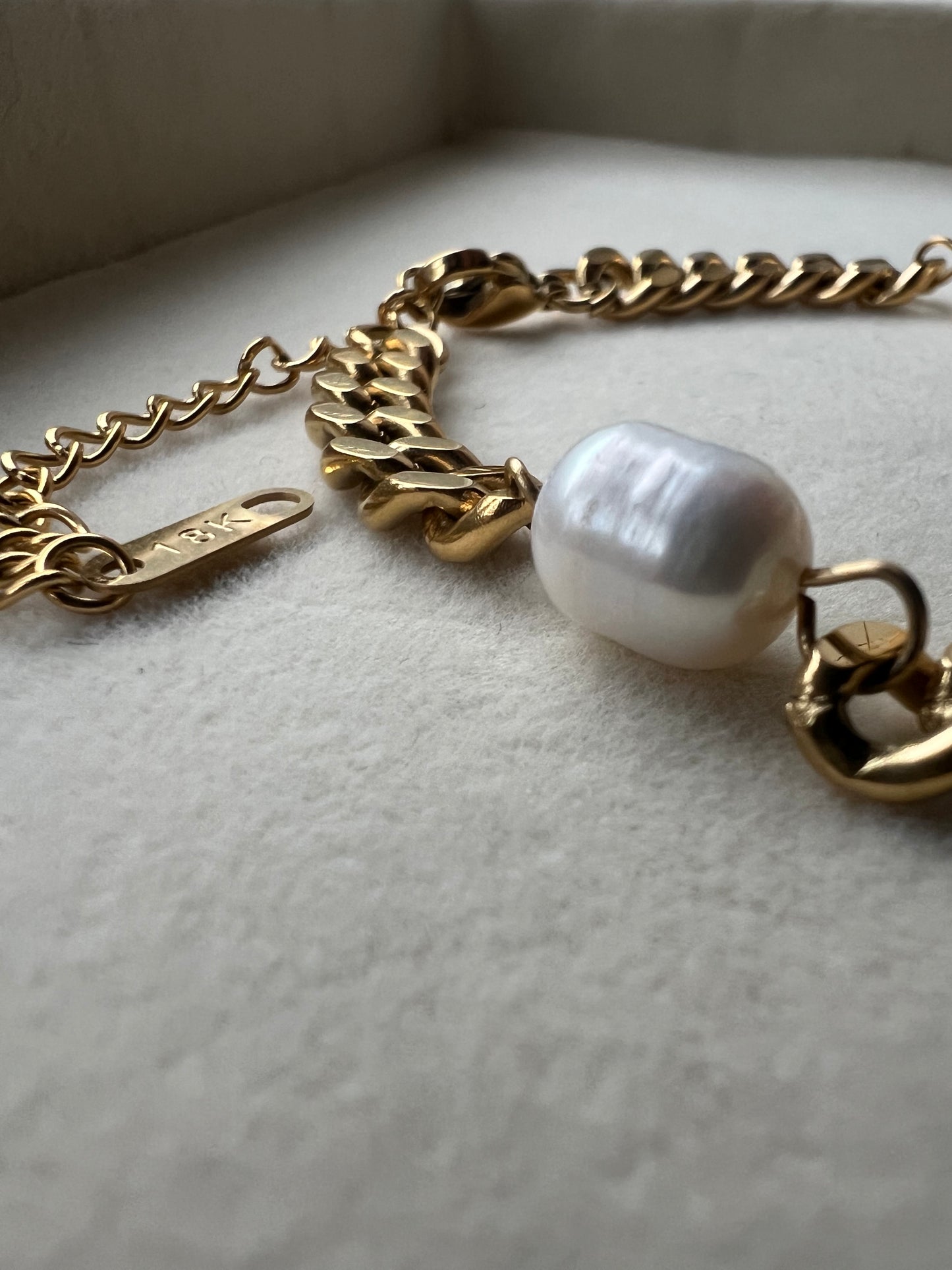 Guld perle armbånd