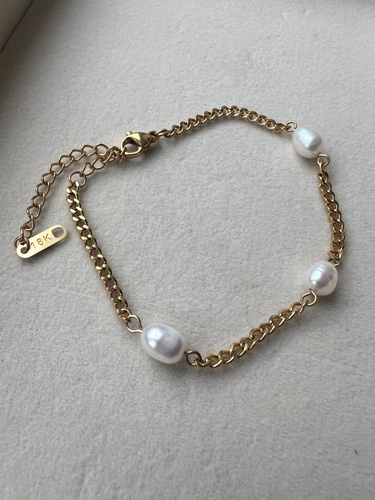 Guld små perle armbånd